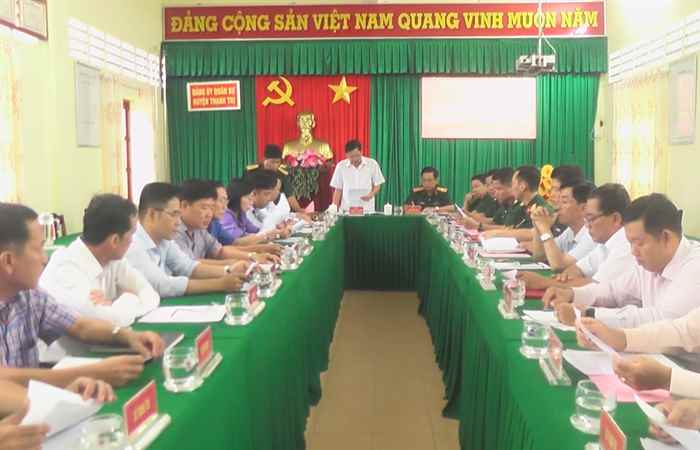 Thạnh Trị: Đảng ủy quân sự hội nghị phiên cuối năm 2023 